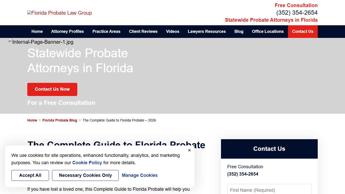 The Complete Guide to Florida Probate - 2026 Florida Probate Blog January 9, 2026
